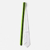 Modern Lime Green Racing Stripes met naam Stropdas (Achterkant)