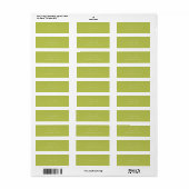 Modern Lime Green Wedding Return Address Etiket (Full Sheet)