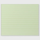 Modern Lime Green White Narrow Stripes Cadeaupapier (Vlak)