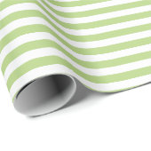 Modern Lime Green White Narrow Stripes Cadeaupapier (Rol Hoek)