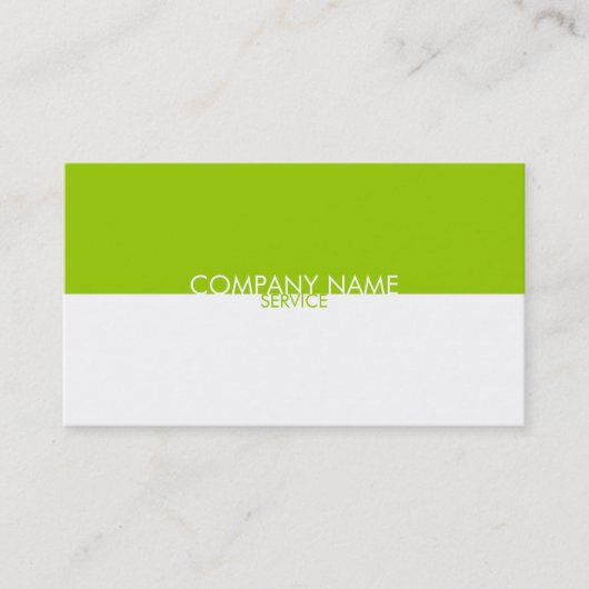 Modern Lime Green White Profile Card Visitekaartje (Voorkant)