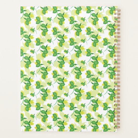 Modern Limoen Lemon Pattern Limoncillo Wedding Planner (Achterkant)