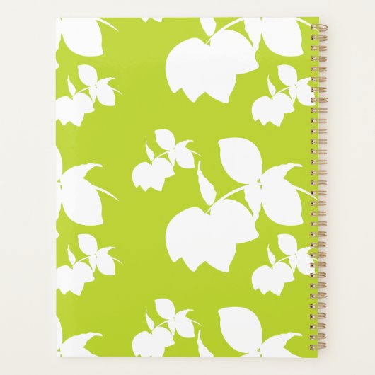 Modern Limoen Lemon Silohuette Wedding Planner (Achterkant)