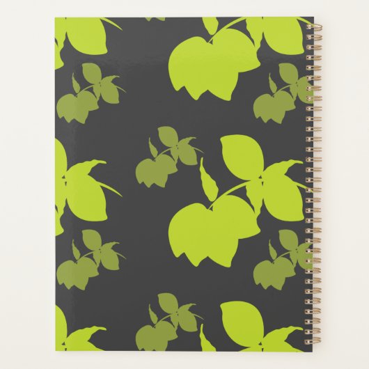 Modern Limoen Lemon Silohuette Wedding Planner (Achterkant)