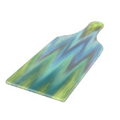 Modern Limoen Turquoise Ikat Chevron Zigzag Snijplank (Hoek)