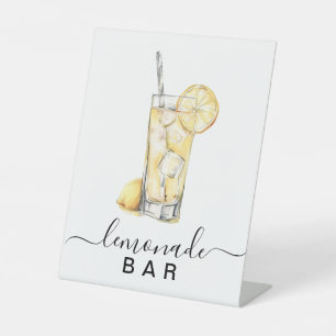 Modern limonade bar voetstuk teken reclamebord met voetstuk