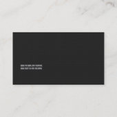 Modern Limousine Visitekaartje (Achterkant)