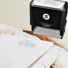 Modern Line Art Afstuderen retour adres stempel