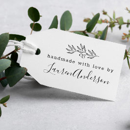 Modern Line Art Berries Handgemaakt met Liefde doo Cadeaulabel