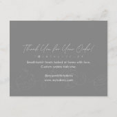 Modern Line Art Cookie Care Instructions Bedankkaart (Achterkant)