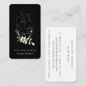 Modern Line Art Feminine Floral Visitekaartje (Voorkant / Achterkant)