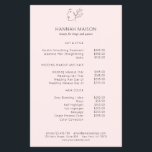 Modern, Line Art, Vrouw, Blad, Salon, Prijslijst Flyer<br><div class="desc">Modern,  Line Art,  Vrouw,  Blad,  Salon,  Prijslijst,  Flyers.</div>