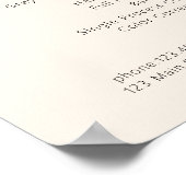 Modern, Line Art, Vrouw, Blad, Salon, Prijslijst Poster (Hoek)