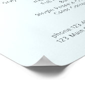 Modern, Line Art, Vrouw, Blad, Salon, Prijslijst Poster (Hoek)