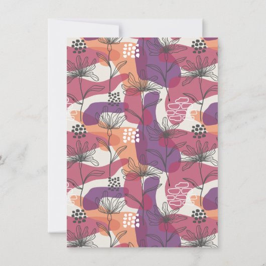 Modern Line Drawing Gold Champagne Brunch & Bubble Kaart (Achterkant)