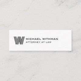 MODERN LINE MONOGRAM  BUSINESS LOGO  MINI VISITEKAARTJE