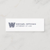 MODERN LINE MONOGRAM  BUSINESS LOGO  MINI VISITEKAARTJE (Voorkant)