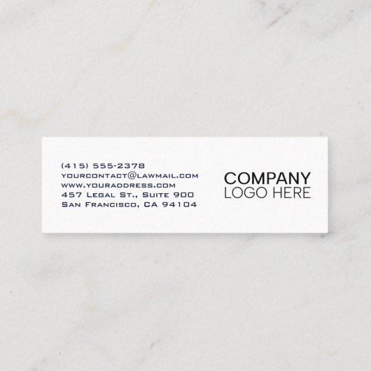 MODERN LINE MONOGRAM  BUSINESS LOGO  MINI VISITEKAARTJE (Achterkant)