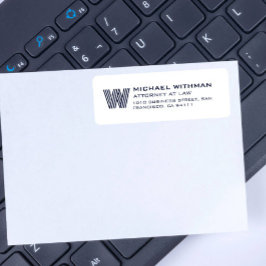 MODERN LINE MONOGRAM CORPORATE LAWYER ACCOUNTANT ETIKET