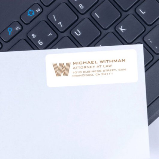 MODERN LINE MONOGRAM CORPORATE LAWYER ACCOUNTANT ETIKET