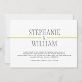 Modern Line Wedding Kaart in Limoen (Voorkant)