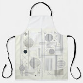 Modern Linear Geometry Apron Schort (Voorkant)