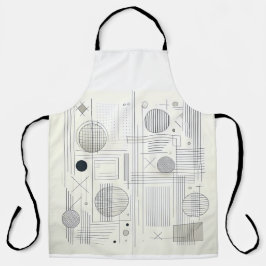 Modern Linear Geometry Apron Schort