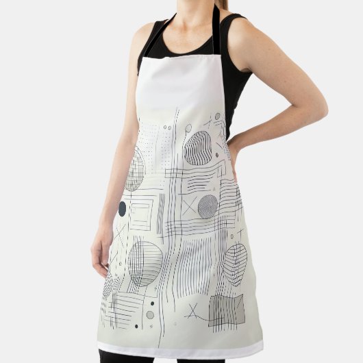 Modern Linear Geometry Apron Schort (Insitu)