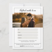 Modern Lined Fotografie Cadeaubon (Achterkant)