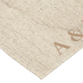 Modern Linen Color Personalized Monogram Weddensch Medium Tafelloper (Hoek)