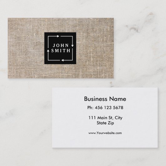 Modern Linen Visitekaartje (Voorkant / Achterkant)
