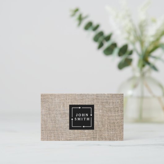 Modern Linen Visitekaartje (Staand voorkant)