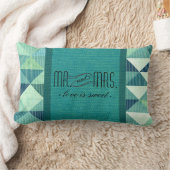 Modern Lines Geometric Mr. & mevrouw blauwgroen Kussen (Deken)