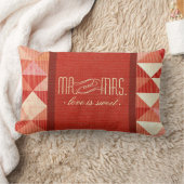 Modern Lines Geometric Mr. & Mrs. Coral Kussen (Deken)