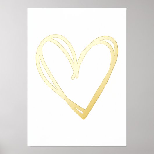 Modern Lines Heart Folie Afdrukken (Voorkant)