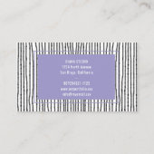 Modern Lines Lavendel Zwart Visitekaartje (Achterkant)