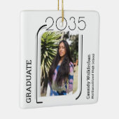 Modern Lines Photo Afstuderen Keramisch Ornament (Rechts)