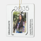 Modern Lines Photo Afstuderen Keramisch Ornament (Links)