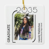 Modern Lines Photo Afstuderen Keramisch Ornament (Voorkant)