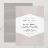 Modern Lines Wedding Uitnodiging (Voorkant / Achterkant)