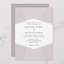 Modern Lines Wedding Uitnodiging
