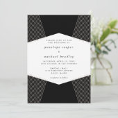 Modern Lines Wedding Uitnodiging (Staand voorkant)