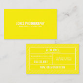 Modern Lines Yellow Visitekaartje (Voorkant / Achterkant)