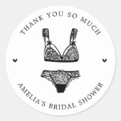 Modern Lingerie Vrijgezellenfeest Dank u wel Class Ronde Sticker (Voorkant)