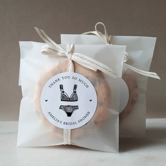 Modern Lingerie Vrijgezellenfeest Dank u wel Class Ronde Sticker