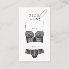 Modern Lingerie Vrijgezellenfeest Maat Informatiekaartje