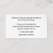 Modern Linnen-Look Bartender Event Visitekaartje (Achterkant)