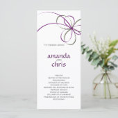 Modern lint bruiloft programma programmakaart (Staand voorkant)