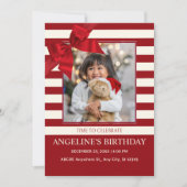 Modern lint foto voor verjaardag  kaart (Voorkant)