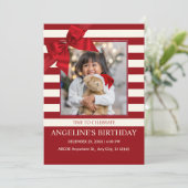 Modern lint foto voor verjaardag  kaart (Staand voorkant)